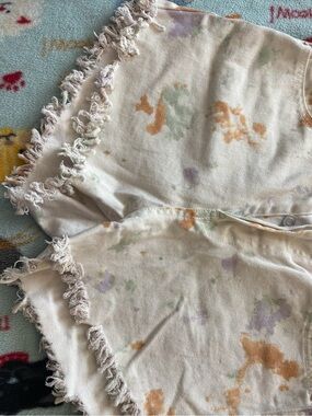 wild fable White Tie-Dye Jean Shorts with Pastel Splotches
